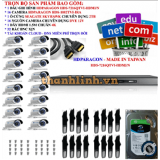 Trọn bộ 16 camera thân 2megapixel Đài loan